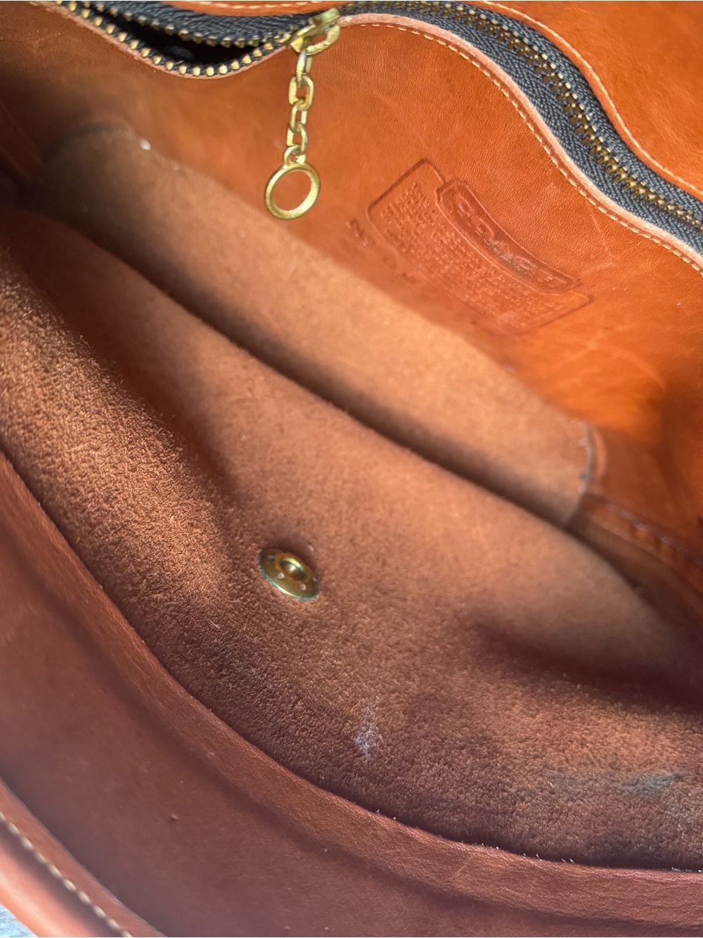 Vintage Coach Binocular Crossbody Bag British Tan - Picture 4 of 9